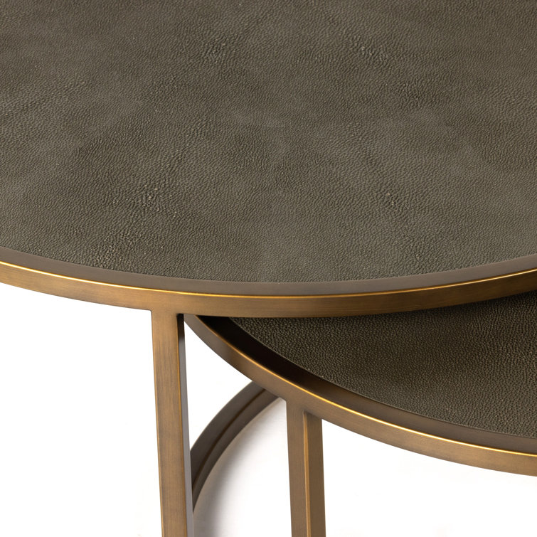 Four Hands Shagreen Nesting Coffee Table & Reviews | Perigold